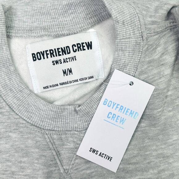 SWS Active Boyfriend Crew Neck Sweatshirt - Size Medium - Gray - Picture 3 of 3